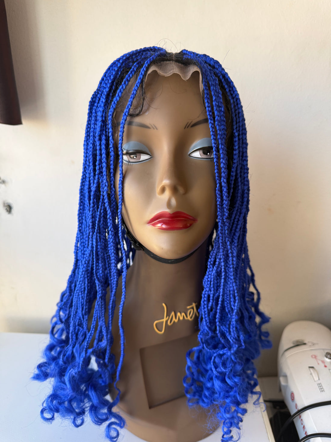 Belinda lace - Perruque Full Lace wig tressée bleue