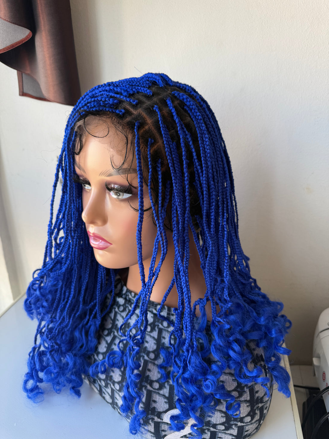 Belinda lace - Perruque Full Lace wig tressée bleue