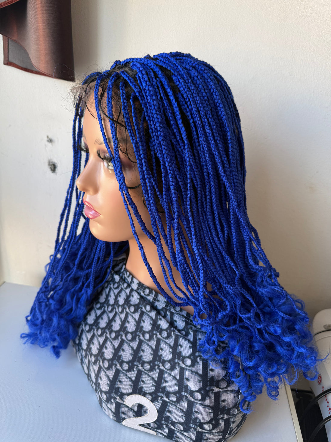 Belinda lace - Perruque Full Lace wig tressée bleue