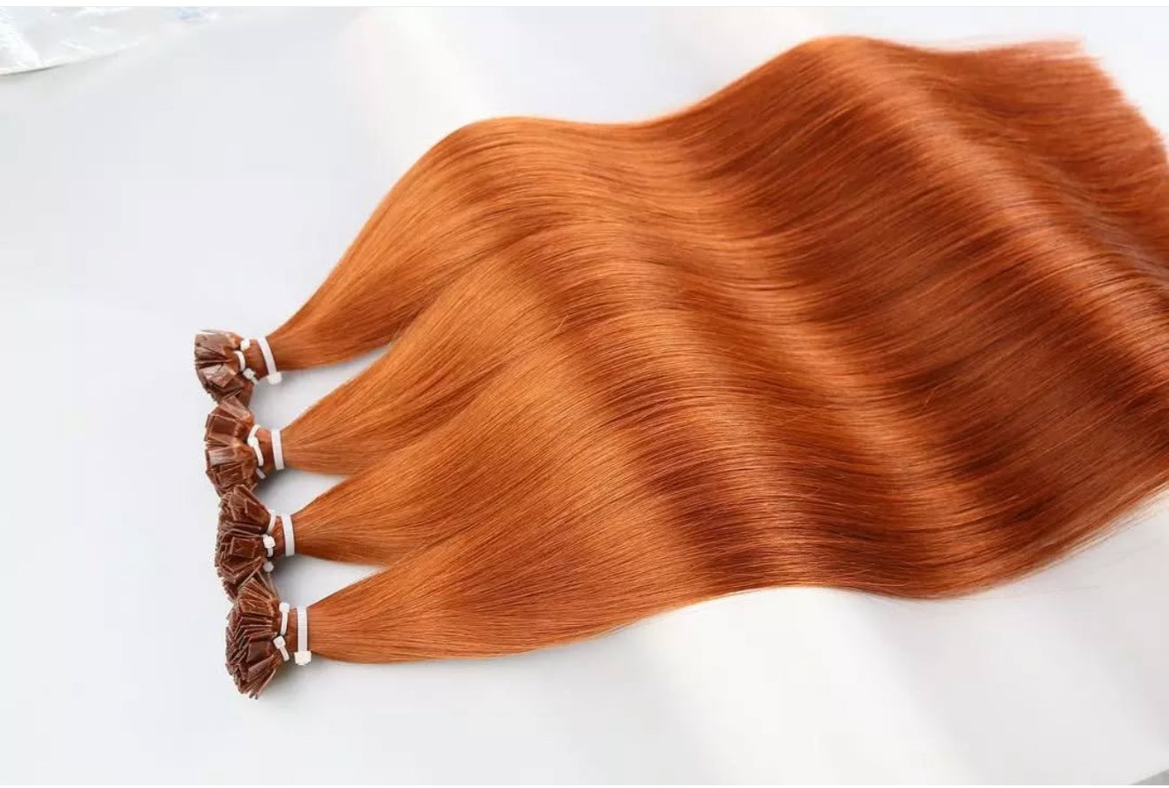 Extension kératine - Ginger orange clair - long 65 cm