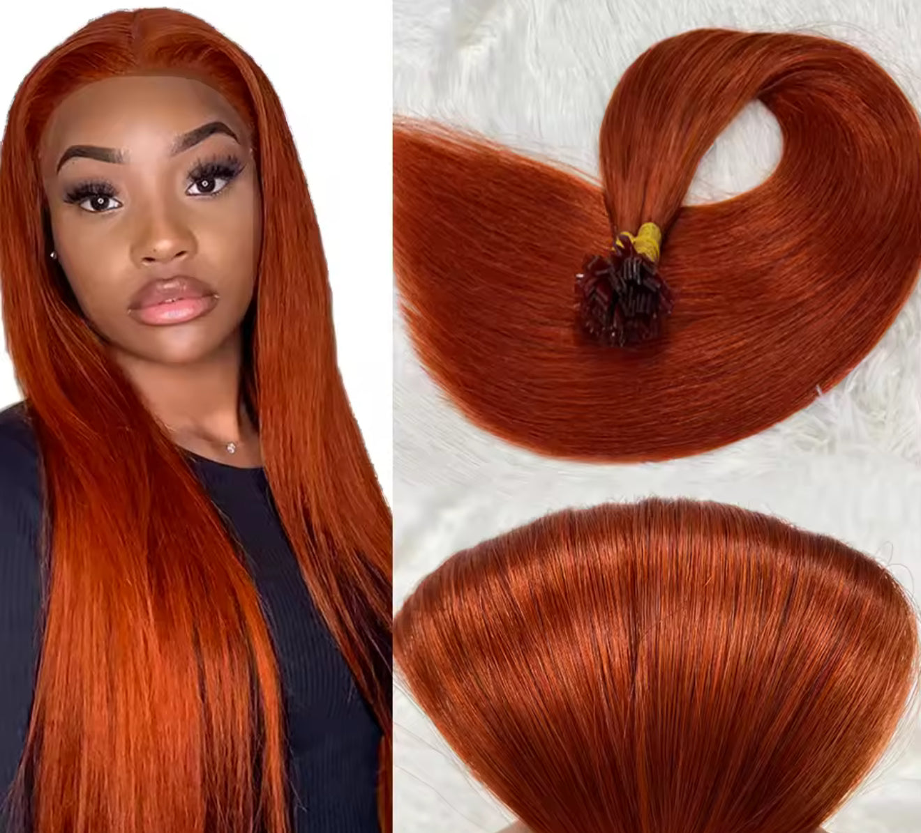 Extension kératine - ginger orange cuivré