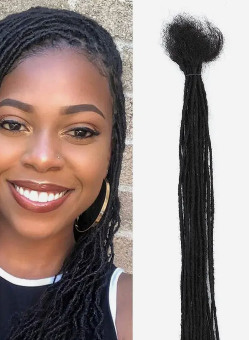 Nano Locks 0,2 de largeur pour faire des Sisterlocks 14 pouces - extensions de Dreadlocks naturels fins pour cheveux afros. Achetez 50 pieces au prix de 40 pieces.