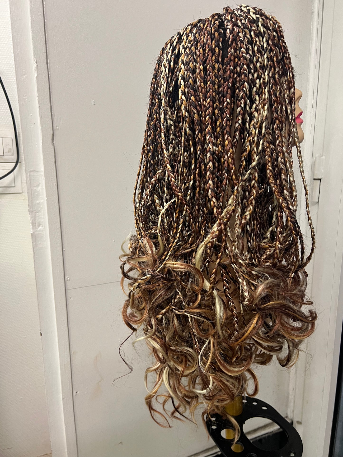Perruque tressée mix couleur extrémités curl DANA