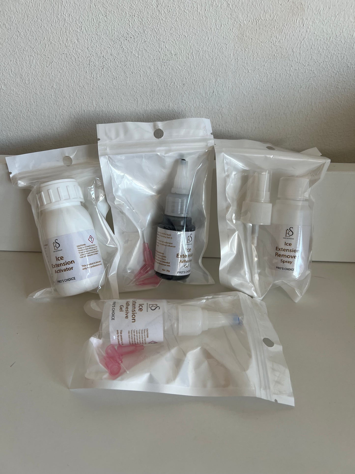 Kit Colles Ice extension (Extension à froid) ES + activateur ES et remover - Emy & Stefan