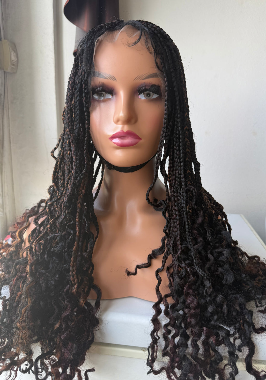 Perruque full lace wig tressée box braid avec baby hair - Brenda