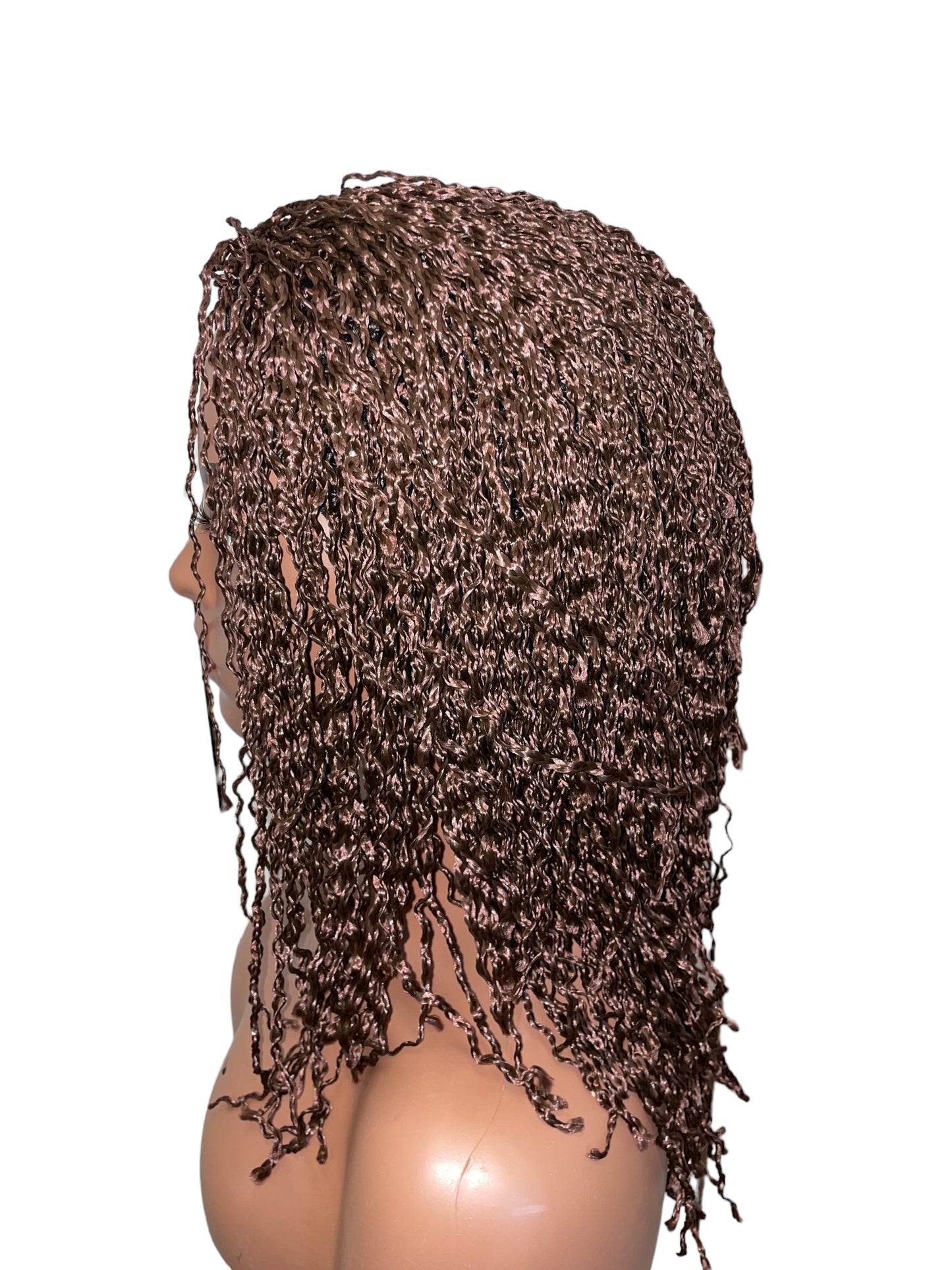 Perruque tressée en vanille fine ondulés Karine