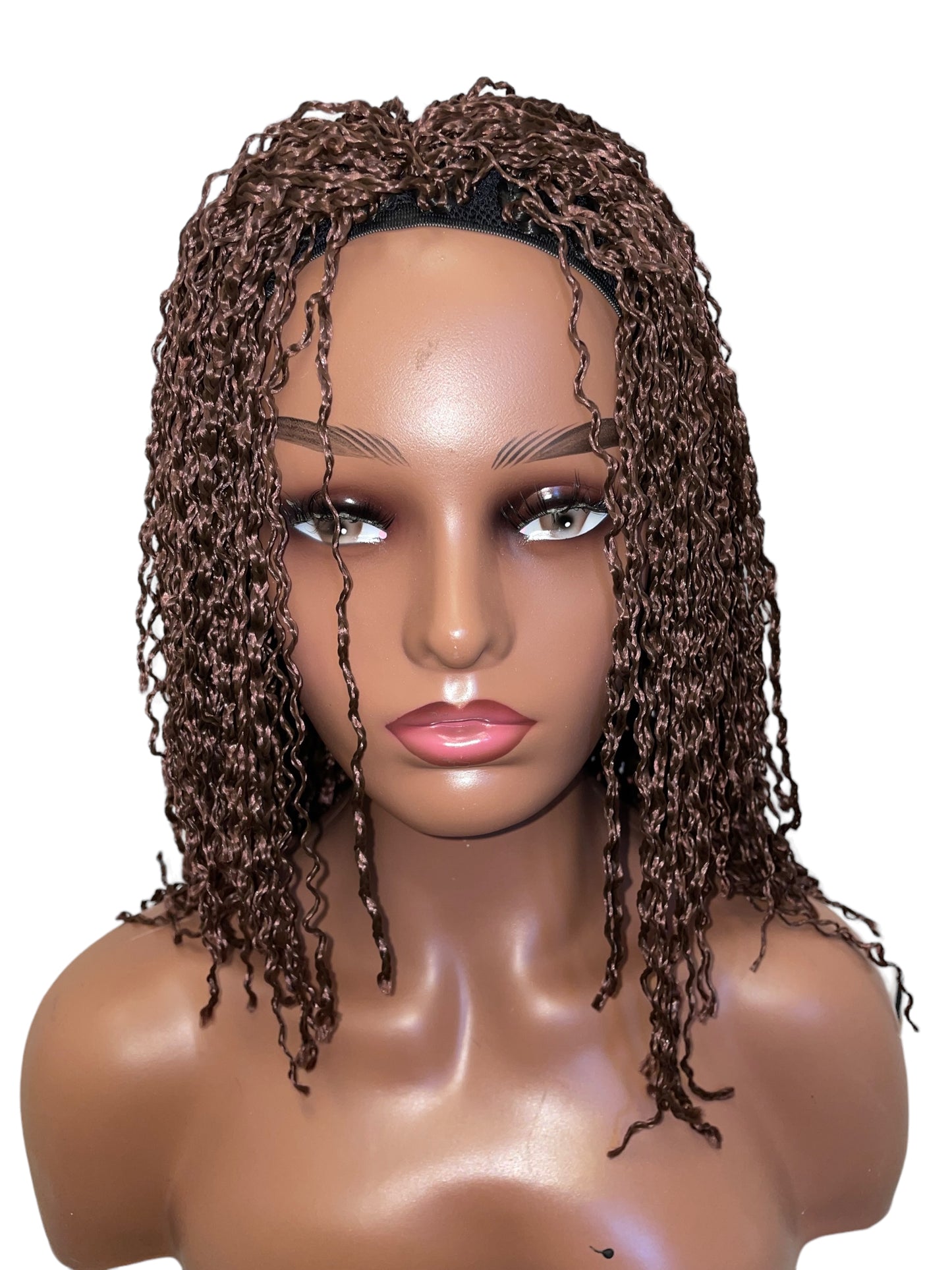 Perruque tressée en vanille fine ondulés Karine