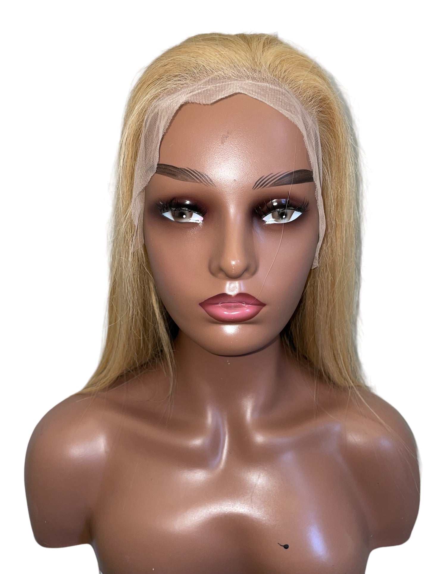 Perruque Front lace wig Cheveux brésiliens Tye and Dye blond lisses Gloria