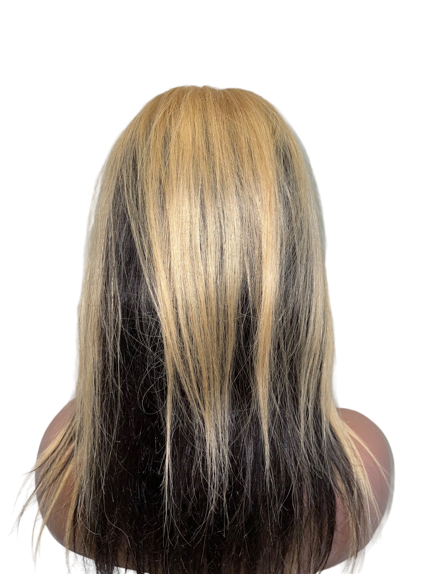 Perruque Front lace wig Cheveux brésiliens Tye and Dye blond lisses Gloria