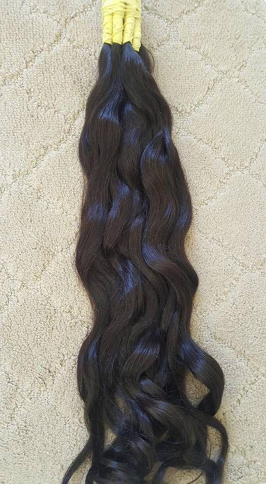 Mèches d'extension au fil cheveux Brésiliens - Grosses boucles naturelles