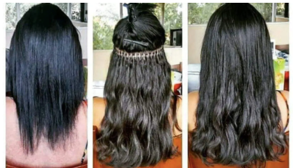 Extension au fil cheveux Brésiliens raw vierges - Lisse