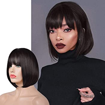 Peruca com franja espessa Flora - CABELO NATURAL INDIANO