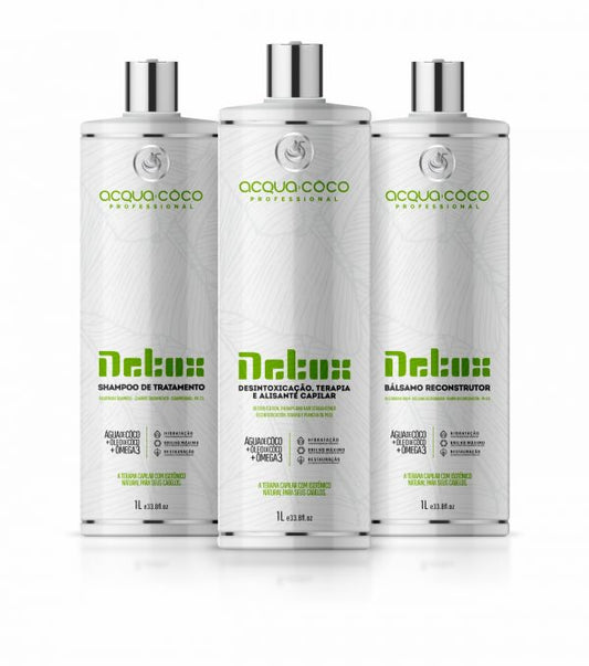 Grand kit lissage brésilien-1 litre (3 pcs : Shampoing + Réducteur de volume + baume)