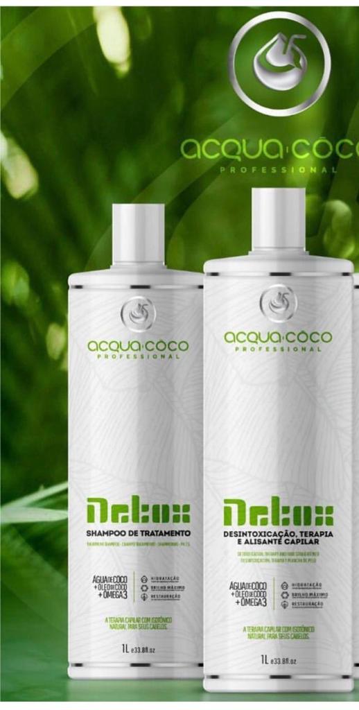 Kit Alisamento Brasileiro Grande: 1 litro (2 unidades, Champô + Redutor de volume)
