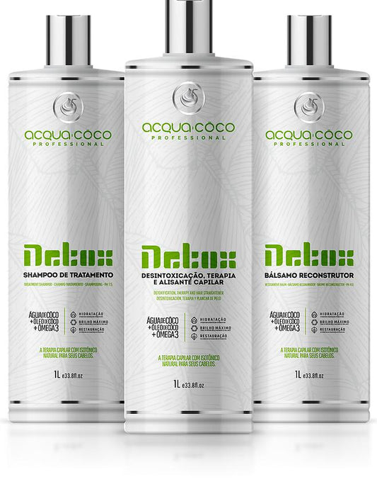 Detox - Désintoxication des cheveux et réduction du volume:Lot de 3 pièces