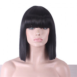 Perruque Bob Brésilienne avec frange en closure - Esmeralda