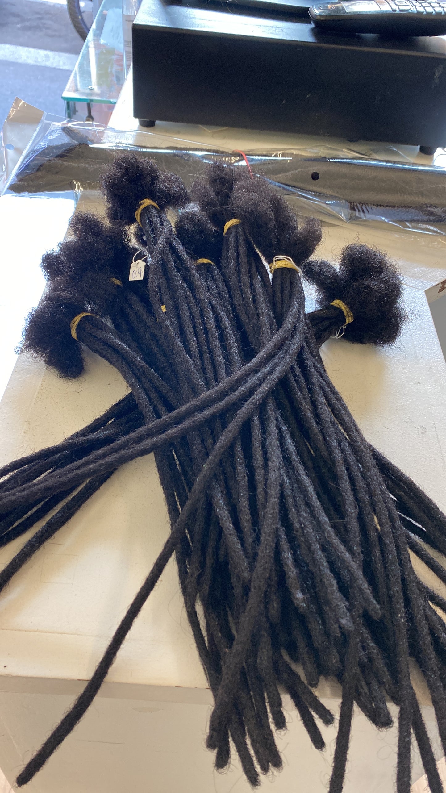Micro Dreadlocks naturels 14 pouces cheveux afros fins largeur 0,4 cm - paquet de 10 pc