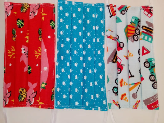 Masque en tissu lavable et réutilisable - 3 pcs