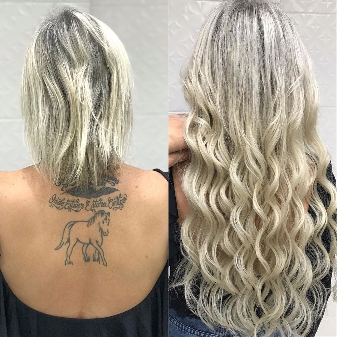 Mèches pour Extension au fil cheveux brésiliens ondulés - Blond doré