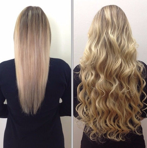 Mèches pour Extension au fil cheveux brésiliens ondulés - Blond doré