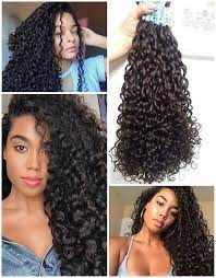 Mèches de cheveux naturels pour extension de cheveux - Boucles brésiliennes