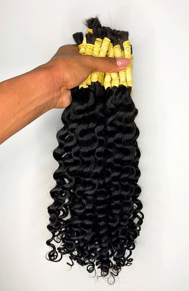 Mèches de cheveux naturels pour extension de cheveux - Boucles brésiliennes
