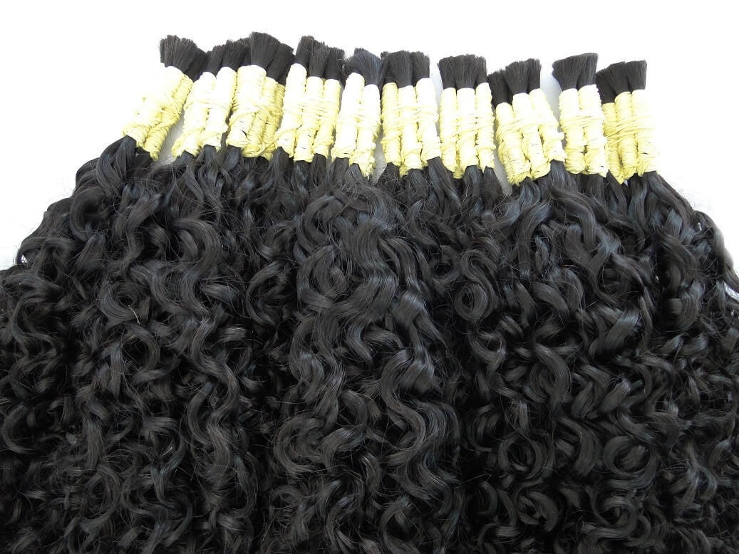 Mèches pour extension au fil cheveux brésiliens frisés naturels