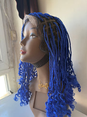 Belinda lace - Perruque Full  Lace wig tressée bleue