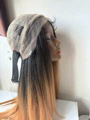 ELisa - Full lace semi brésilienne yaki lisse en cheveux semi naturels