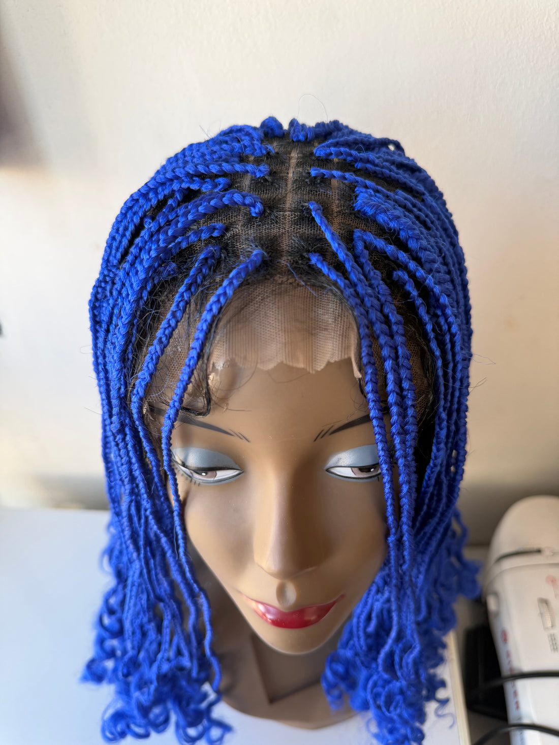 Belinda lace - Perruque Full  Lace wig tressée bleue