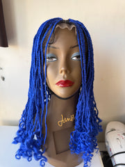 Belinda lace - Perruque Full  Lace wig tressée bleue