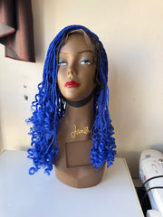 Belinda lace - Perruque Full  Lace wig tressée bleue