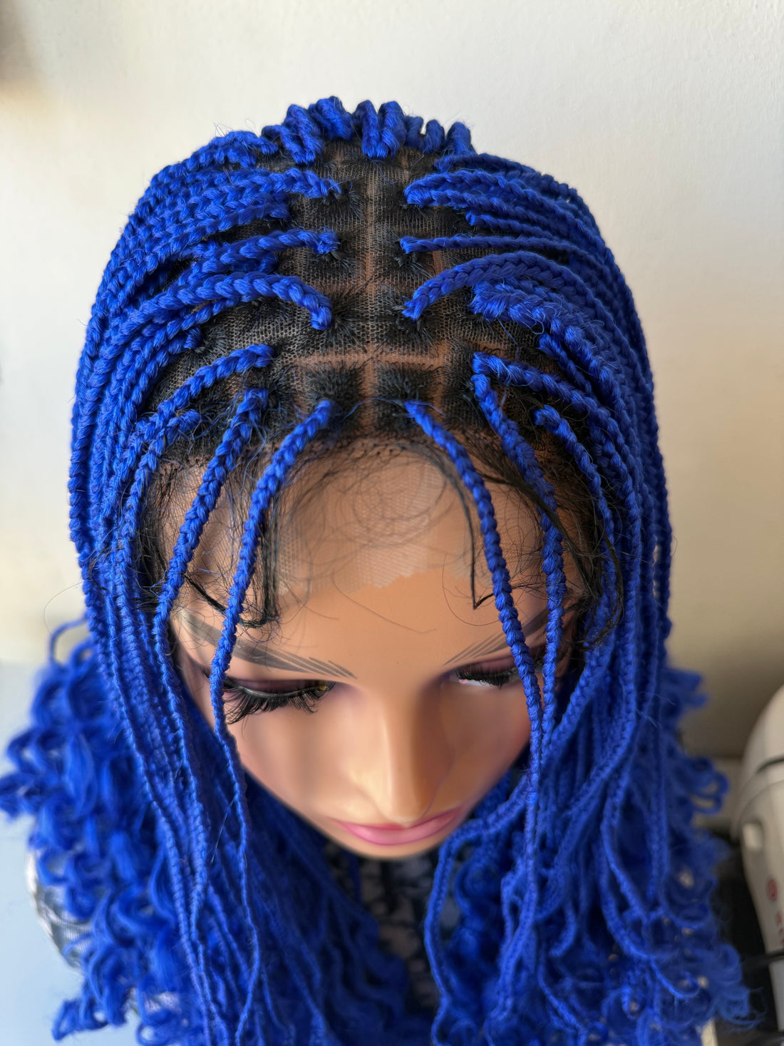 Belinda lace - Perruque Full  Lace wig tressée bleue