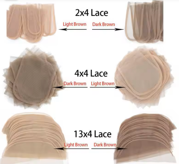 Tissu en tulle lace net pour confection des closures, topers, et laces frontales avec le crochet