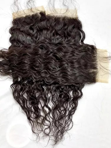 Closure en vrais cheveux humains raw curly