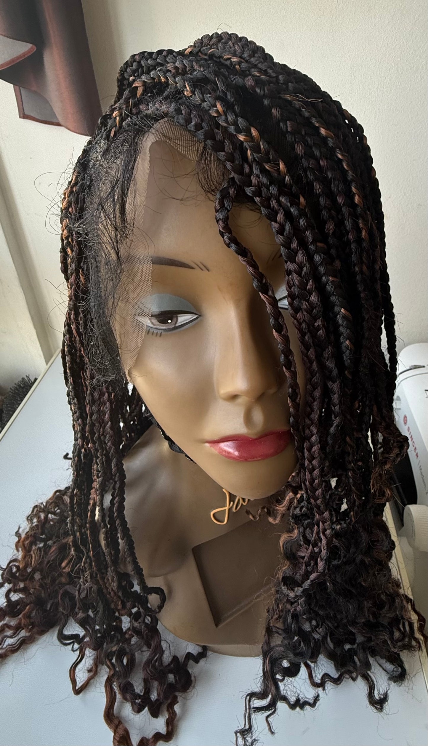 Perruque full lace wig tressée box braid avec baby hair - Brenda