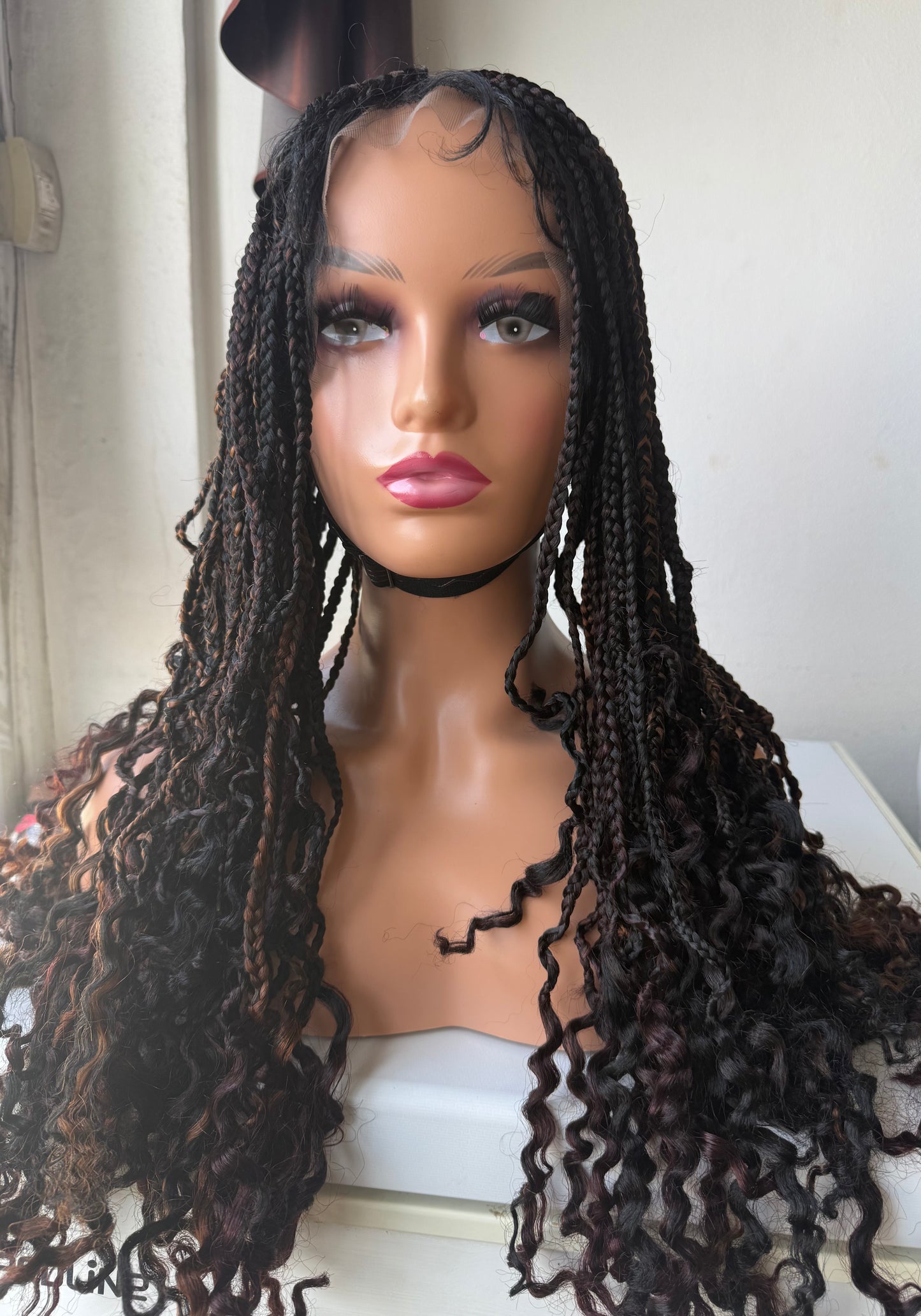 Perruque full lace wig tressée box braid avec baby hair - Brenda