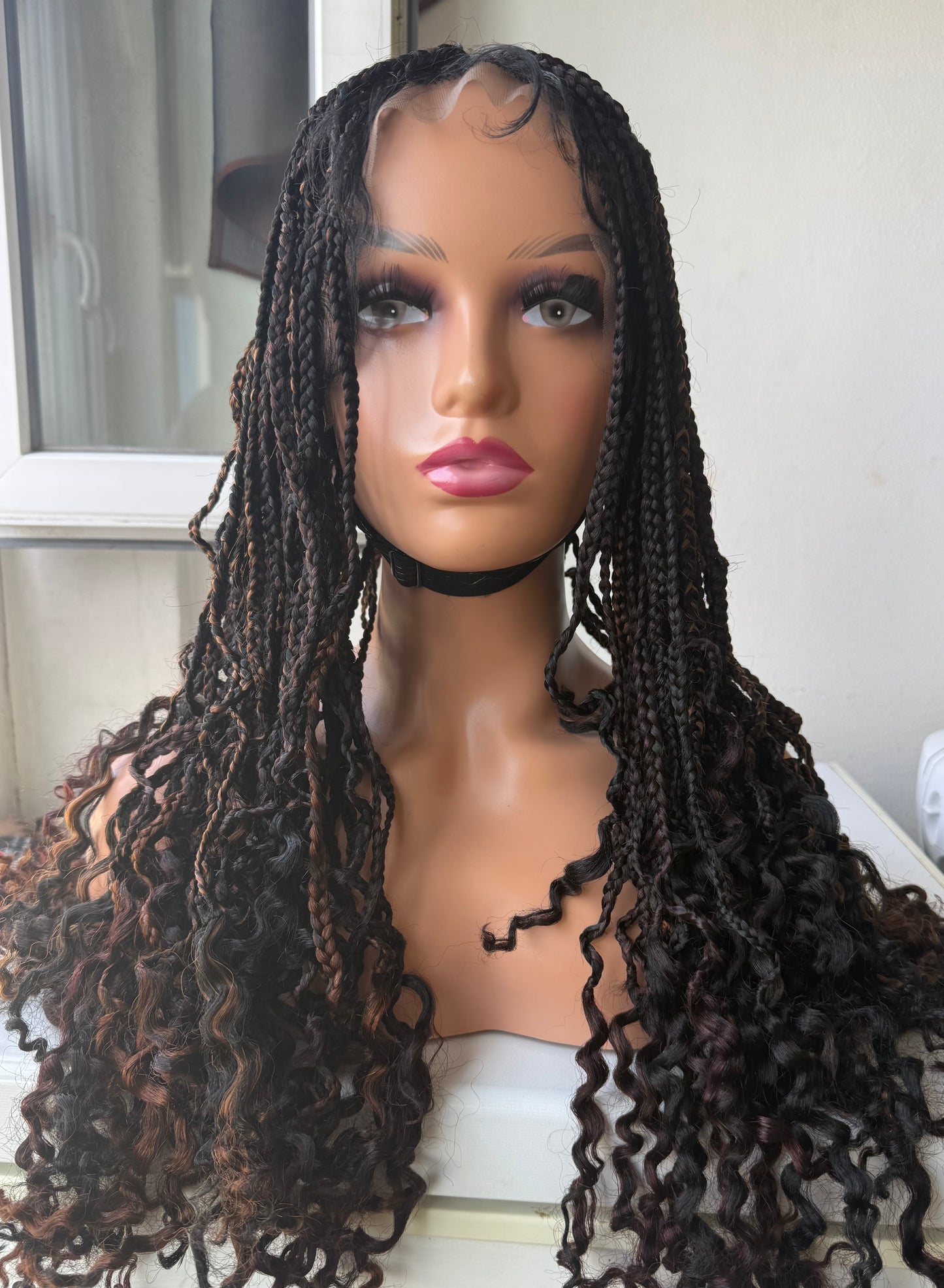Perruque full lace wig tressée box braid avec baby hair - Brenda