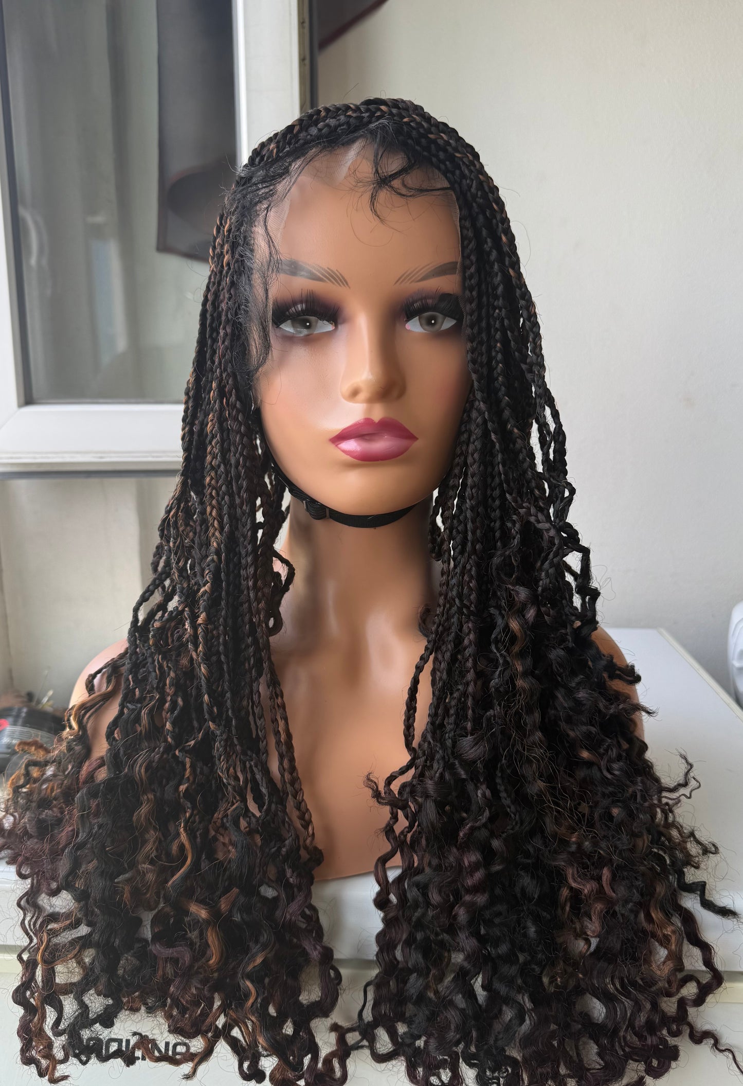 Perruque full lace wig tressée box braid avec baby hair - Brenda