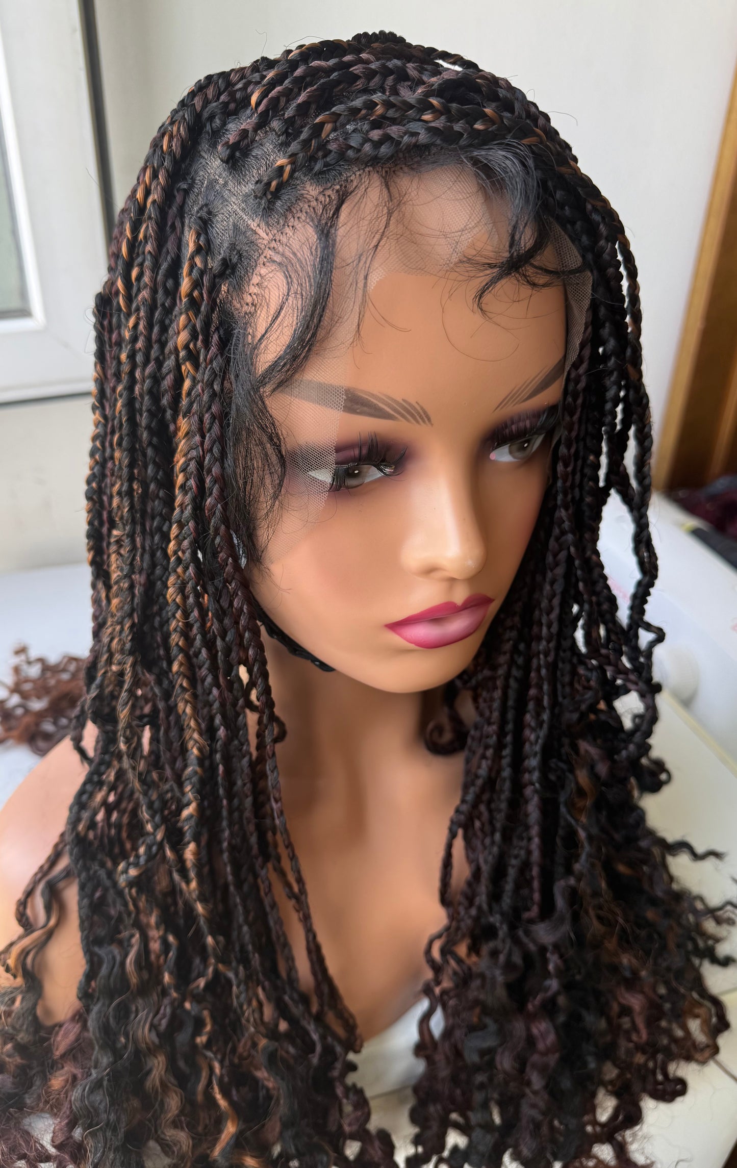 Perruque full lace wig tressée box braid avec baby hair - Brenda