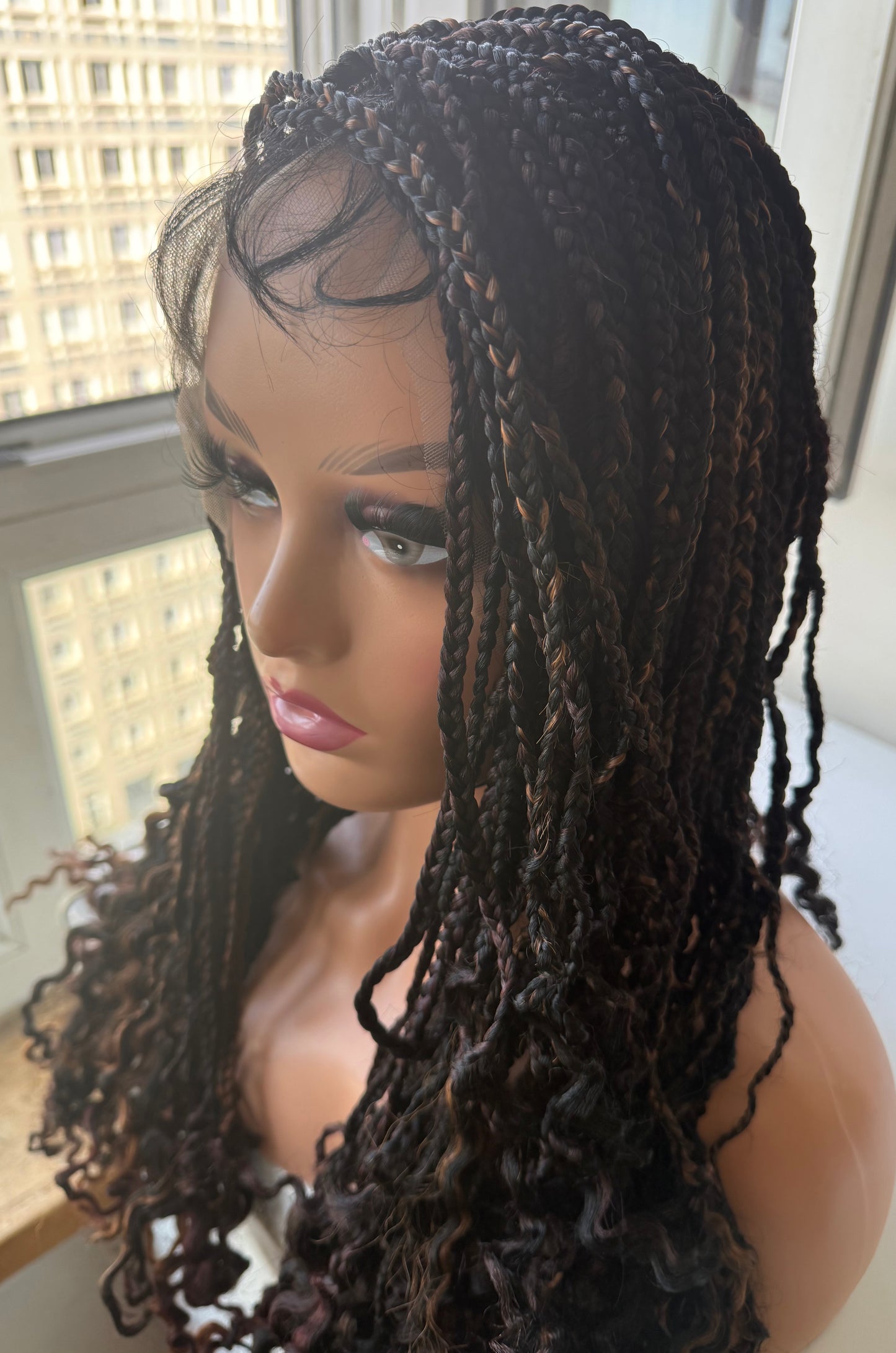 Perruque full lace wig tressée box braid avec baby hair - Brenda