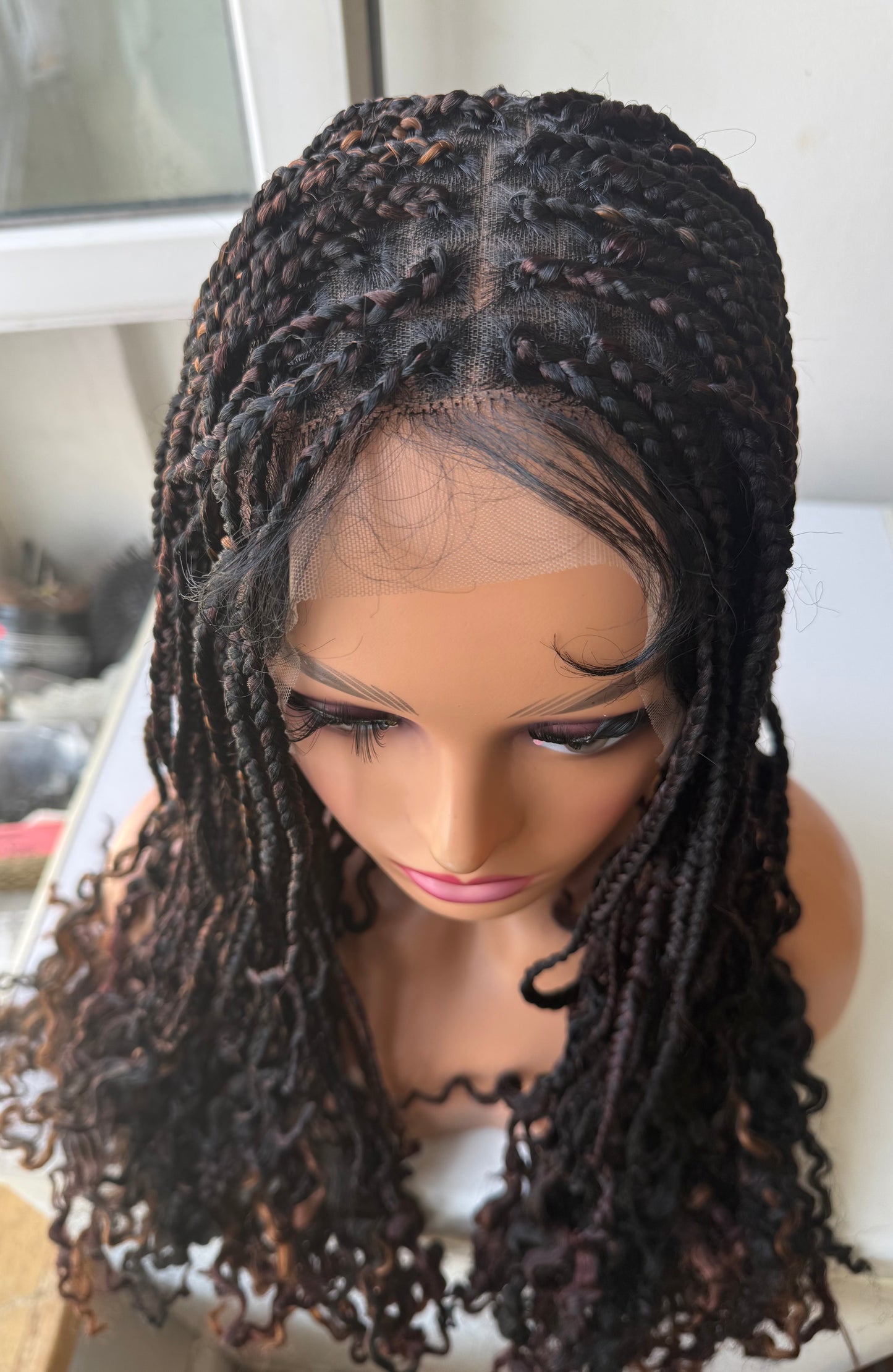 Perruque full lace wig tressée box braid avec baby hair - Brenda