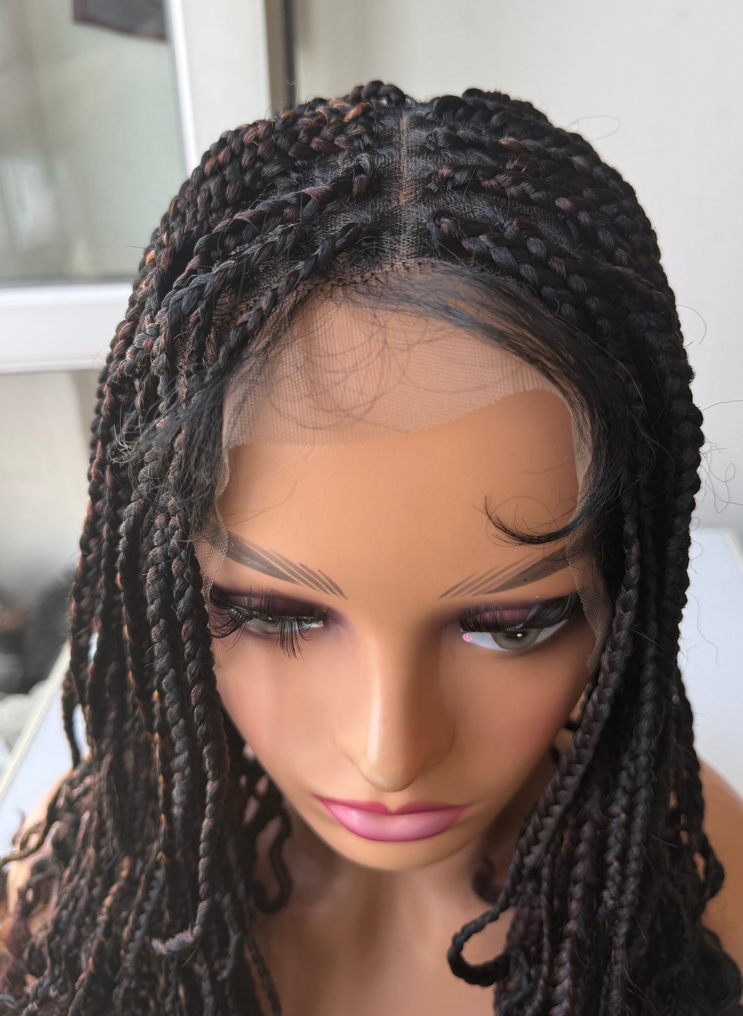 Perruque full lace wig tressée box braid avec baby hair - Brenda