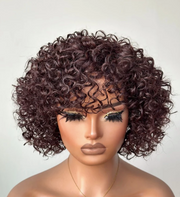 Perruque semi brésilienne Linda - bouclée coupe Pixie