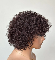 Perruque semi brésilienne Linda - bouclée coupe Pixie