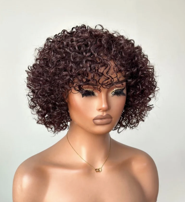 Perruque semi brésilienne Linda - bouclée coupe Pixie