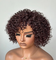 Perruque semi brésilienne Linda - bouclée coupe Pixie