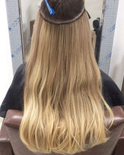 Forfait 13 : Pose Tissage à point (sans tresses) Technique brésilienne +  vrai cheveux blond