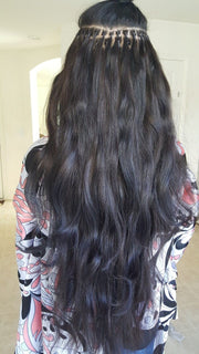 PROMO - Forfait 1 : Extension au fil technique brésilienne (120 grammes cheveux inclus)