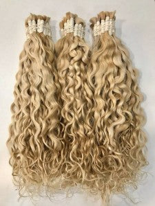 Mèches pour Extension au fil cheveux Brésiliens Ondulés - blond platine